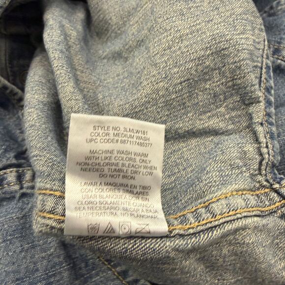 Levis Denim Shirt Mens Large Blue Snap Button Long Sleeve Western Rodeo Workwear - Picture 6 of 9